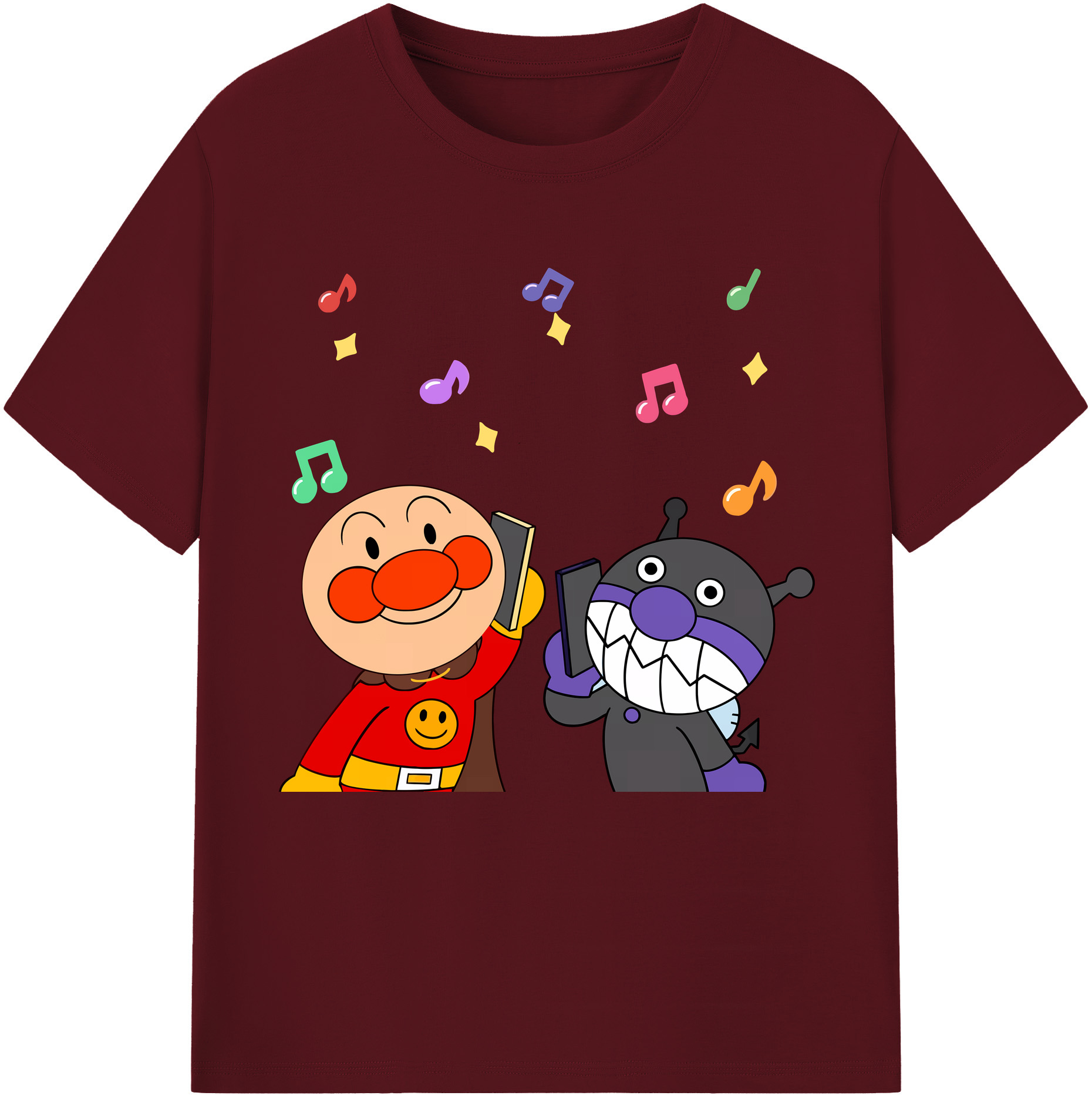 （画像用） アンパンマン Anpanman 綿100％半袖Tシャツ（フロントプリント）